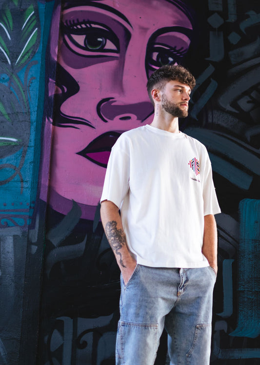 Loose Fit White FS Logo T-Shirt